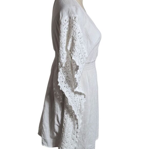 Sea Spice White And Crochet Cotton Beach Swim  Cover-Up - Picture 5 of 8